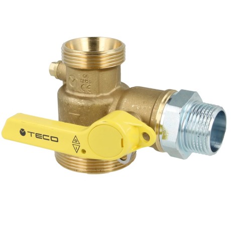 Ball valve for gas meters angle form with TAE