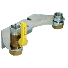 Mounting set for twin-tube meters 1" with ball valve...