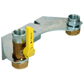 Mounting set for twin-tube meters 1" with ball valve...