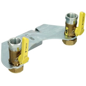 Mounting set for twin-tube meters 1" with 2 ball valves