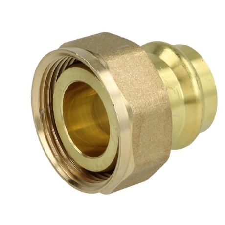 Screw joint for gas meter ball valve with 28 mm press connection