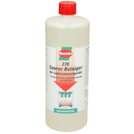 Sotin Acidic cleaner 1 litre type 270 for gas condensing boilers stainless steel 270-1