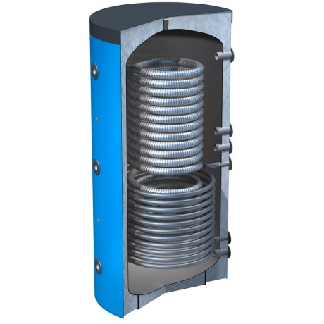 OEG Hygienic storage tank 4,000 litres with 1 smooth pipe heat exchanger