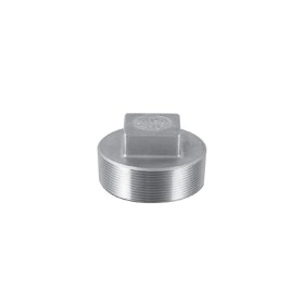 Stainless steel screw fitting plug with square...