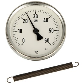 Bimetaal-aanlegthermometer 0-60°C behuizing 63 mm