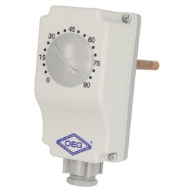 TC 2-100, immersion thermostat 0-90°C, 1/2",...