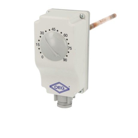 TC 2-200, immersion thermostat 0-90°C, 1/2", length: 200 mm