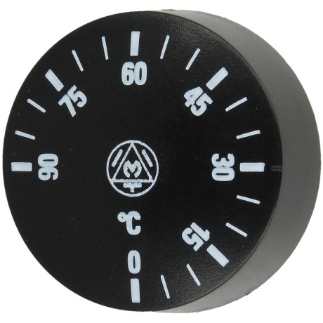 Rotary knob ø 42 mm for thermostat adjustable between 0°-90°C