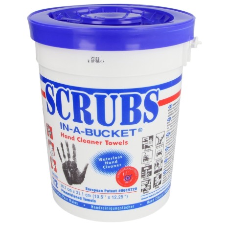 Hand cleaning wipes, Scrubs, bucket