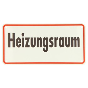 Sign,"Heating room" 100 x 200, aluminium, 1084