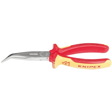 KNIPEX snipe nose side cutting pliers VDE 1,000VAC/1,500VDC,L:200mm, 40° jaws 2626200