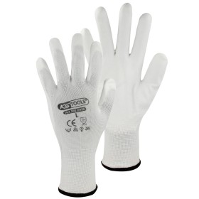 Micro fijn-weefsel handschoenen, wit 12 paar, maat L
