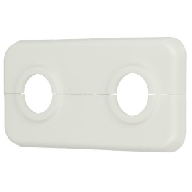 Pipe collars double Ø 22 mm (1/2") white...