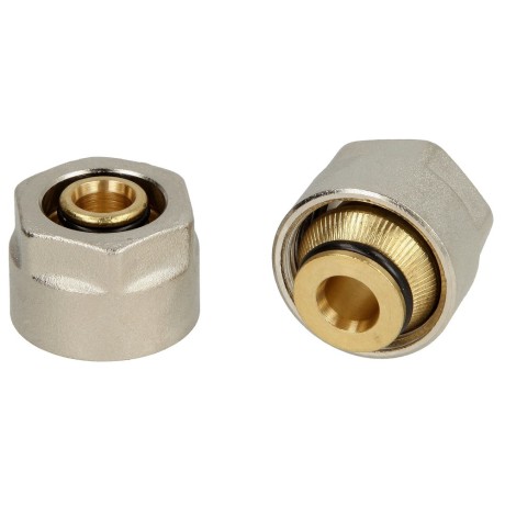 Aluminium compression fitting 17 x 2.0 for multi-layer compound pipes, 2 pieces
