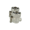 Zwei-Rohr-Hahnblock Eck 3/4 Zoll IG x 3/4 Zoll Eurokonus