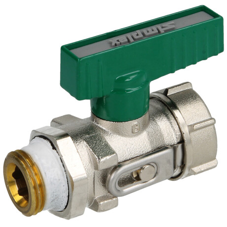 Simplex KFE ball valve 1/2" nickel-plated DVGW straight form F10639