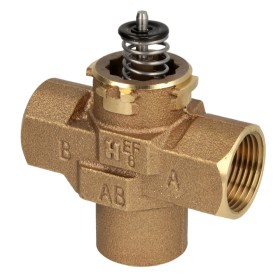 Three-way diverter valve, VCZMP6000, 1" IT, Honeywell