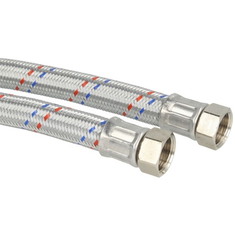 Connecting hose 1,000 mm (DN 25) 1" IT x 1" IT zinc-coated