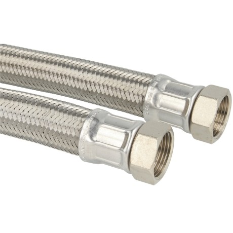 Connecting hose 500 mm (DN 19) ¾" IT x ¾" IT of stainless steel