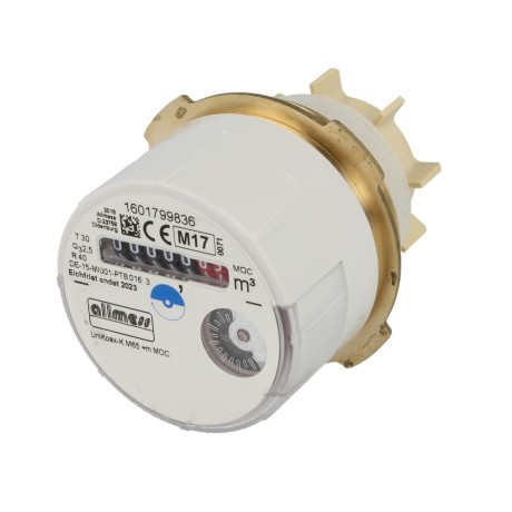 Allmess exchange water meter other makes with adapter Unikoax M65-K cold water 0452112206