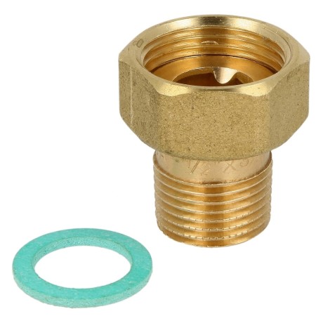 Connection fitting with threaded sleeve ½" ET x ¾" union nut