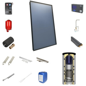 OEG Solarpaket 4plus Flachdach 1000 liter Kombispeicher 5...