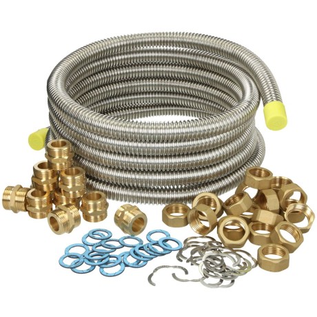 Assembly kit flexible metal hose DN 25