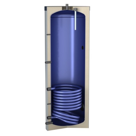 OEG hot water storage tank 150 litres with 1 smooth-pipe heat exchanger