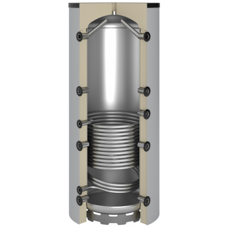 OEG buffer storage tank 1,000 litres with 1 smooth-pipe heat exchanger