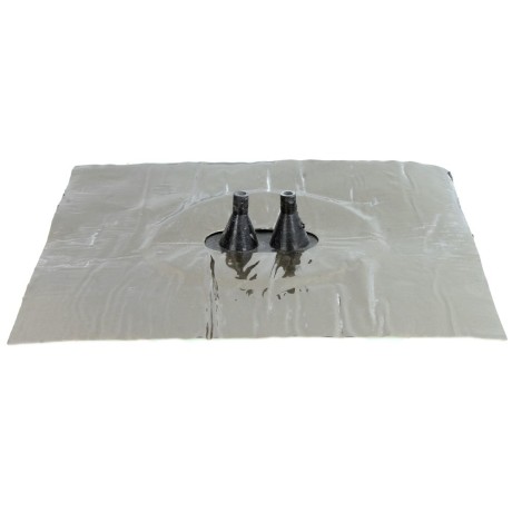 Aluminium butyl sealing sleeve 150 x 150 mm Ø 4- 8 mm double