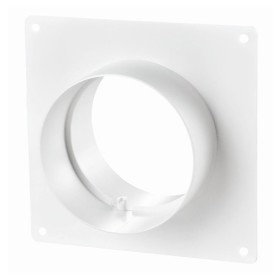 pipe connector with flange, Ø 100 mm, white