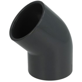 PVC elbow 45° 50 x 50 mm 2 x gluing sleeve DN 40