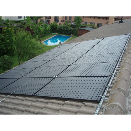 Solar absorber complete set up to 24 m² water surface