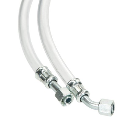 Transparent hose 1,000 mm one side with pipe bend