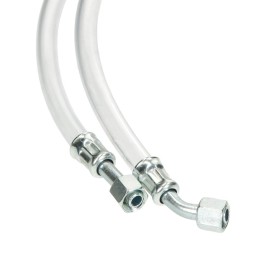 Transparent hose 1,000 mm one side with pipe bend
