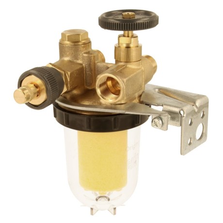Oventrop Heating oil single-line filter with return feed,Oilpur, 3/8", shut-off valve 2122561