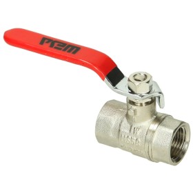 Brass DIN ball valve 1/2" IT/IT, PN 40 with steel...