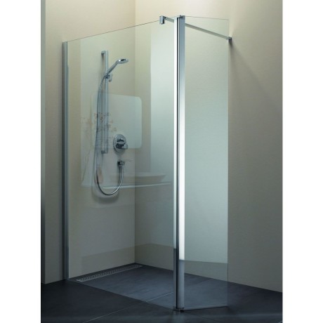 Koralle WalkIn shower wall, floor level WWP R 120, right, safety glass L67993540524