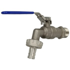 Ball drain valve 3/4&quot; ET with lever stainless steel