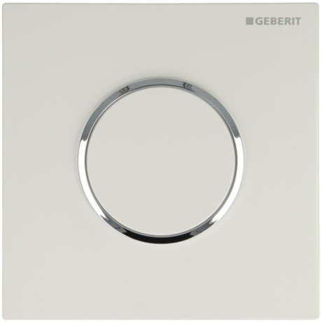 Geberit actuator plate Typ 10, urinal pneumatic, glossy chrome, white 116015KJ1