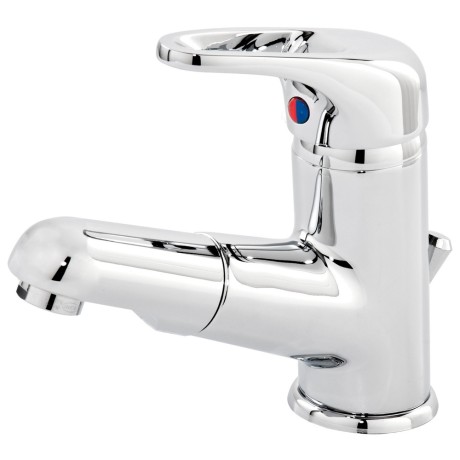 Single lever basin mixer Life with head shower, chrome, with waste set