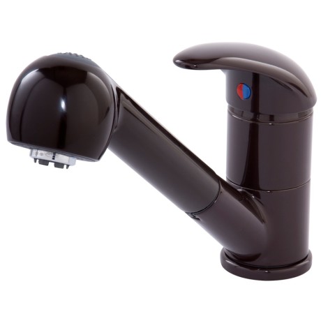 Single lever sink mixer "Cento" mocca - with extractable shower head