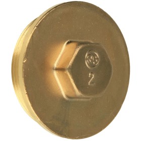 Plug ET 2&quot; with hexagon brass bright