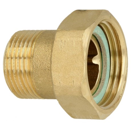 Screw connection ET/IT 3/4" x 1" flat-sealing brass bright