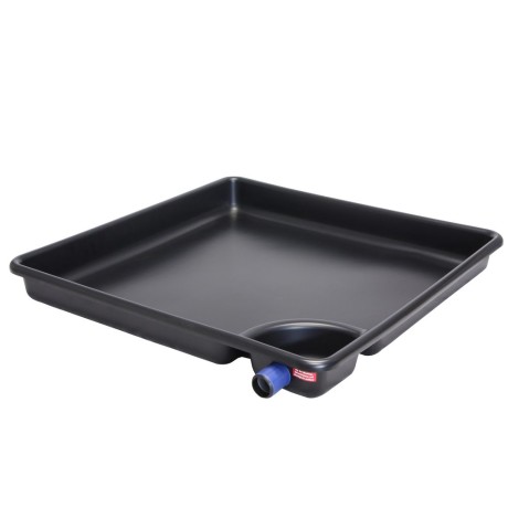 MKR150SE multi-purpose drip tray with siphon in tray corner 900x900x100