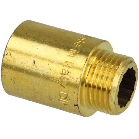 Tap extension 1/2" x 40 mm bright brass