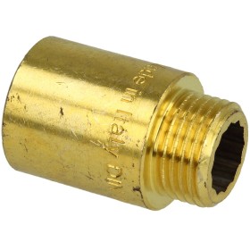 Tap extension 1/2&quot; x 40 mm bright brass