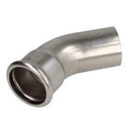 Stainless steel press fitting bend 45° 42 mm F/M with...