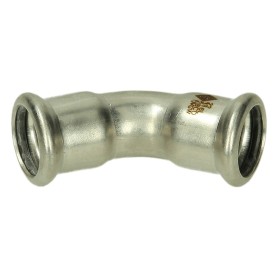 Stainless steel press fitting bend 45° 22 mm F/F with...