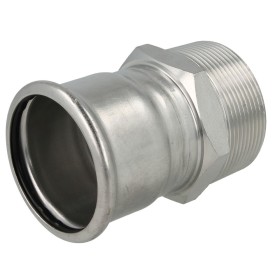 Stainless steel press fitting adapter 42 mm I x 1...
